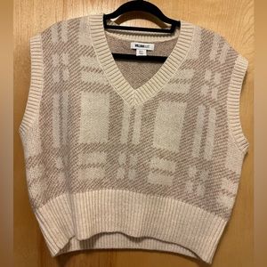 William Rast Cropped Knit Sweater Vest